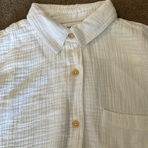 NWT Mate the Label Organic Gauze Oversized Button up - Picture 4 of 4